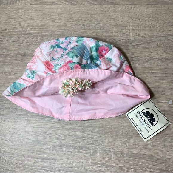 Vintage toddler girl flower print hat - Picture 1 of 9
